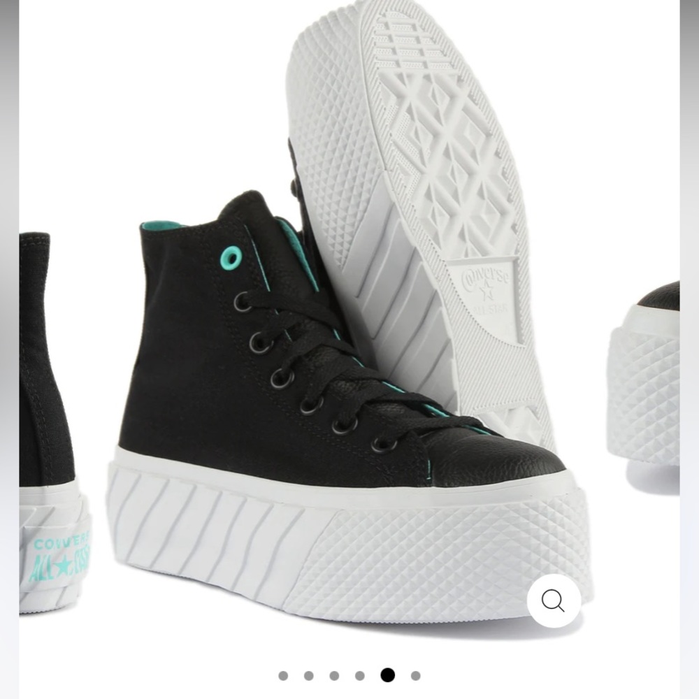 CHUCK TAYLOR ALL STAR LIFT 2X HIGH 'SURFACE FUSION - BLACK'/ electronic aqua
